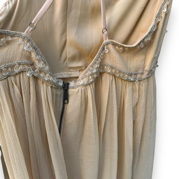 UO Kimchi Blue Snow Queen Embellished Rhinestone Mini Party Dress Pale Pink 10 - Picture 9 of 11